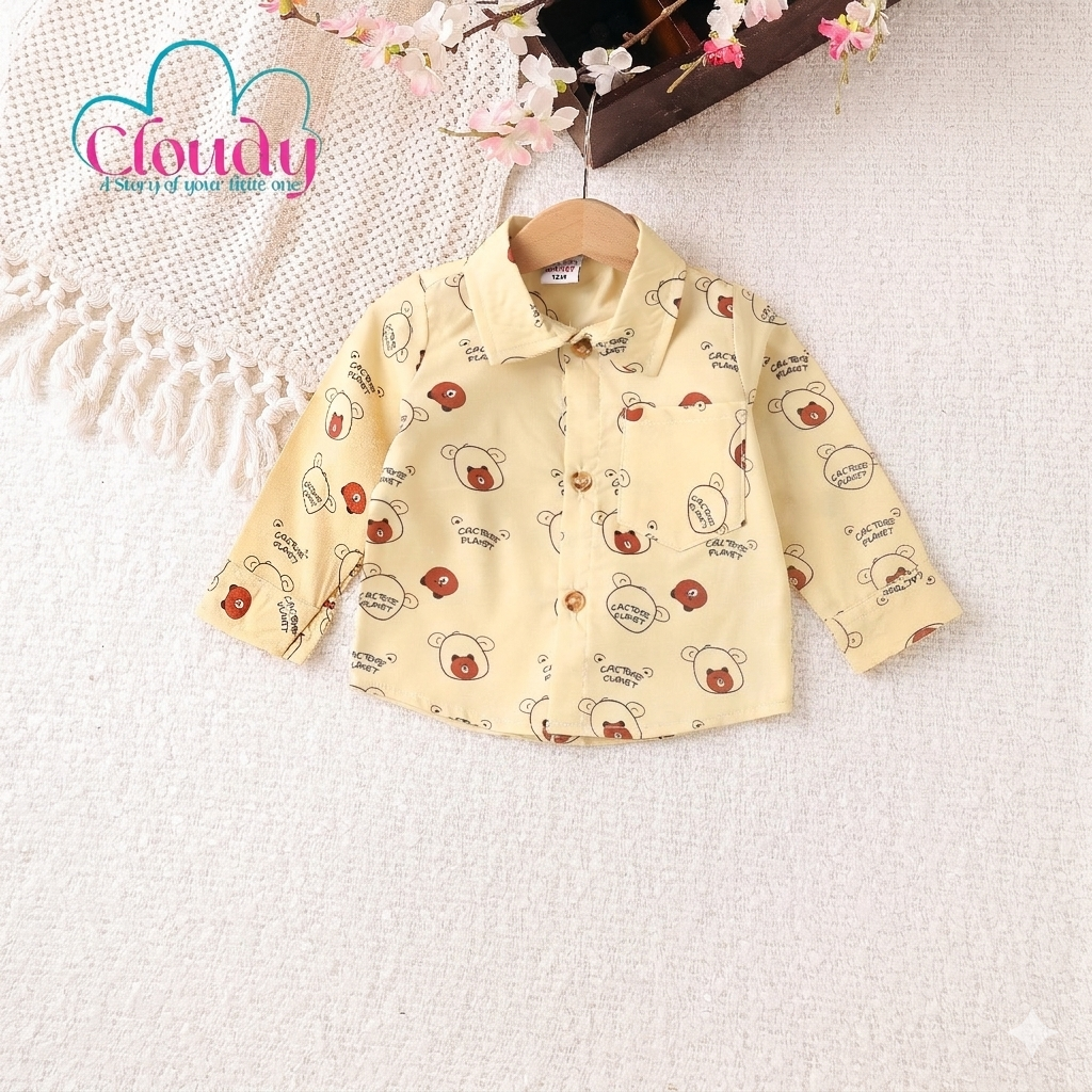 قميص كلاودي اصفر دببة