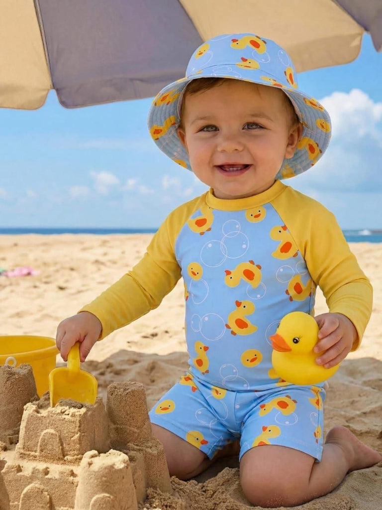 shein swimsuit- 2pcs- yellow* baby chick (بدون كاب)