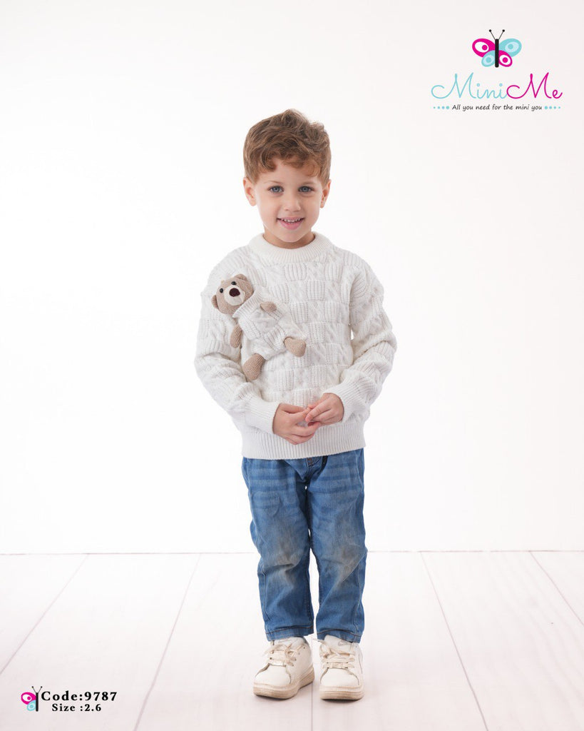 بلوفر دبدوب ابيض