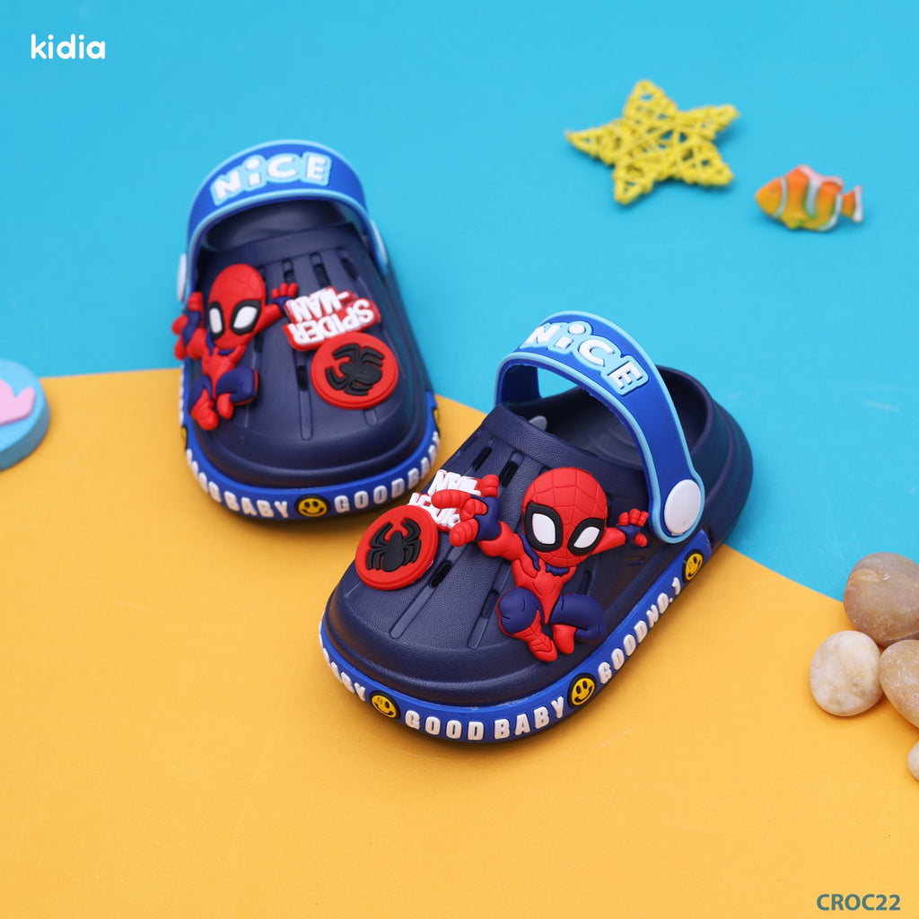 Crocs- royal blue- spiderman- nice