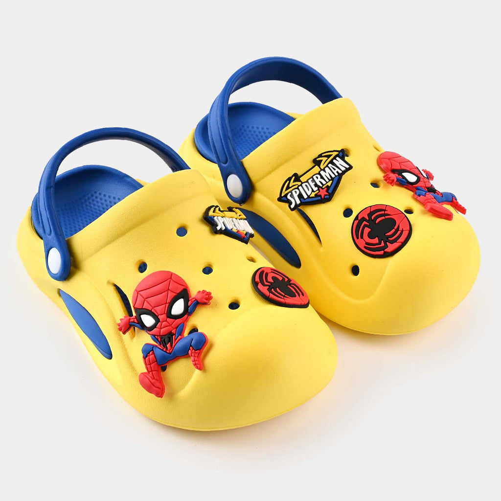 Crocs- yellow- spiderman- perforated