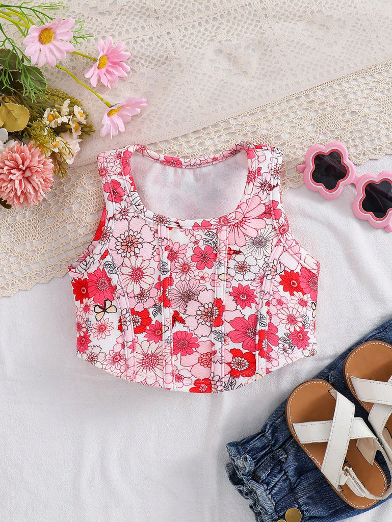 shein fuchsia rosed top