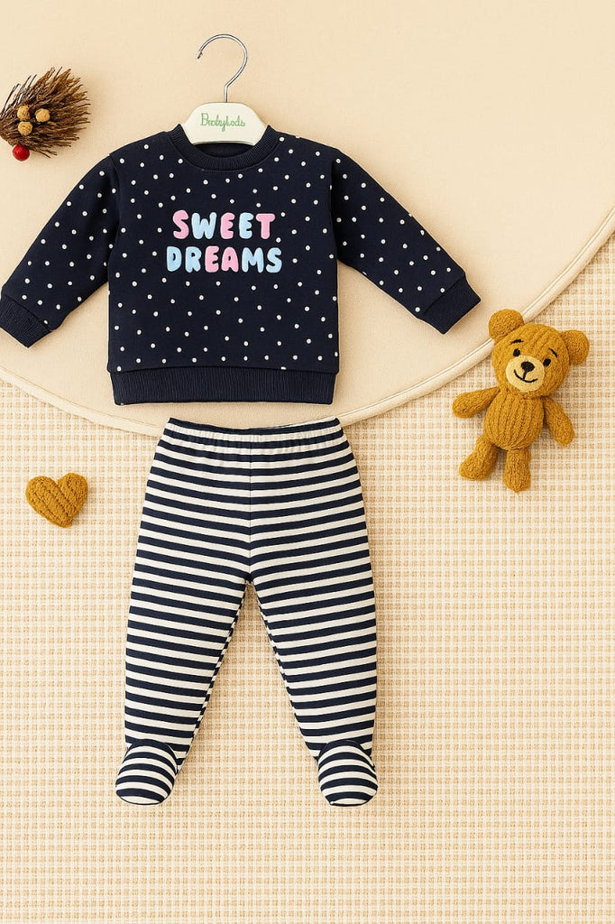 بيجامة كحلي منقط sweat dreams