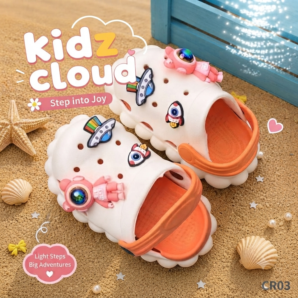 Crocs- orange- astronaut space