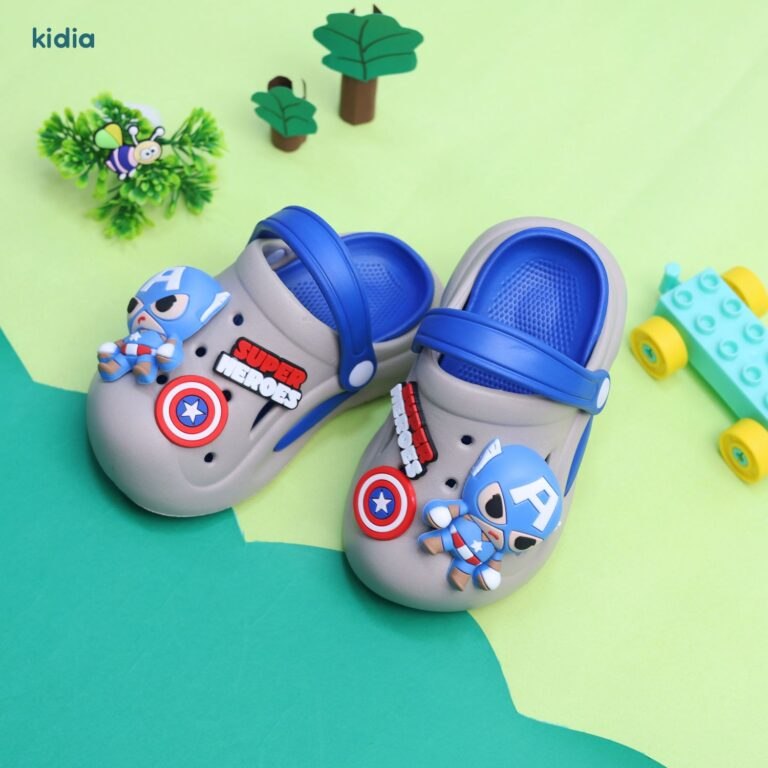 Crocs- gray- superhero