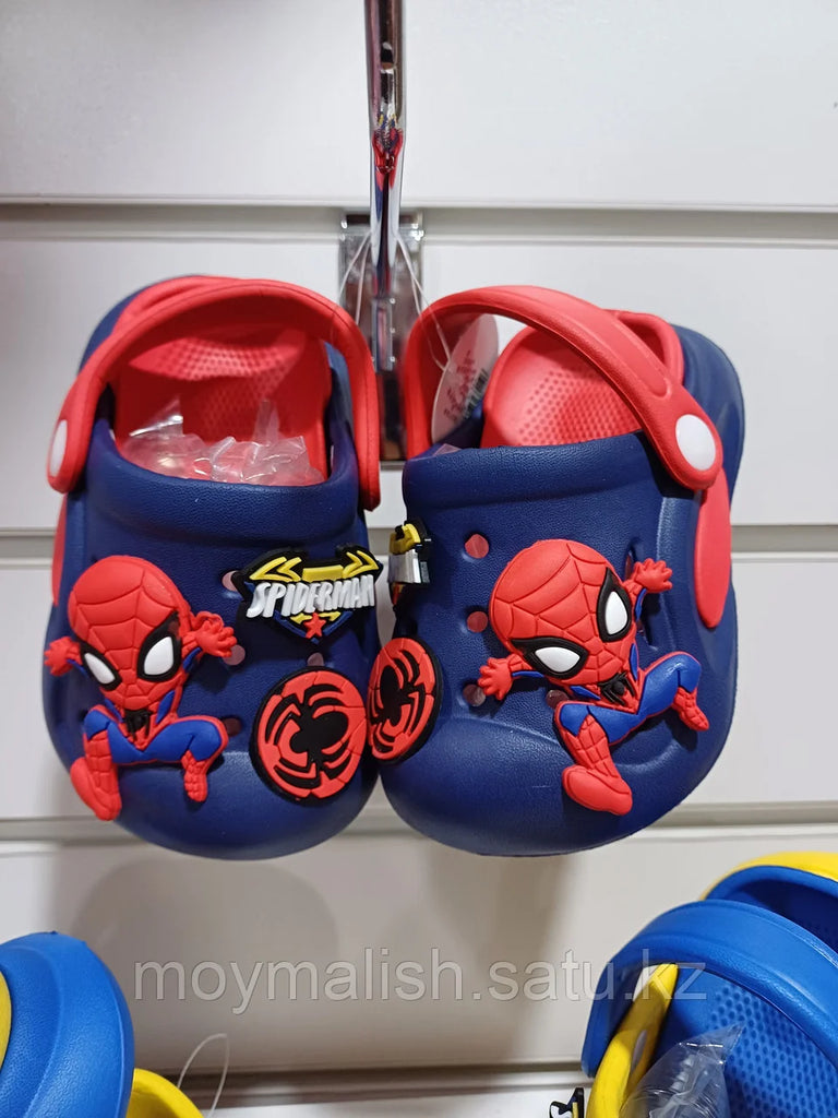 Crocs- royal blue- spiderman- perforated