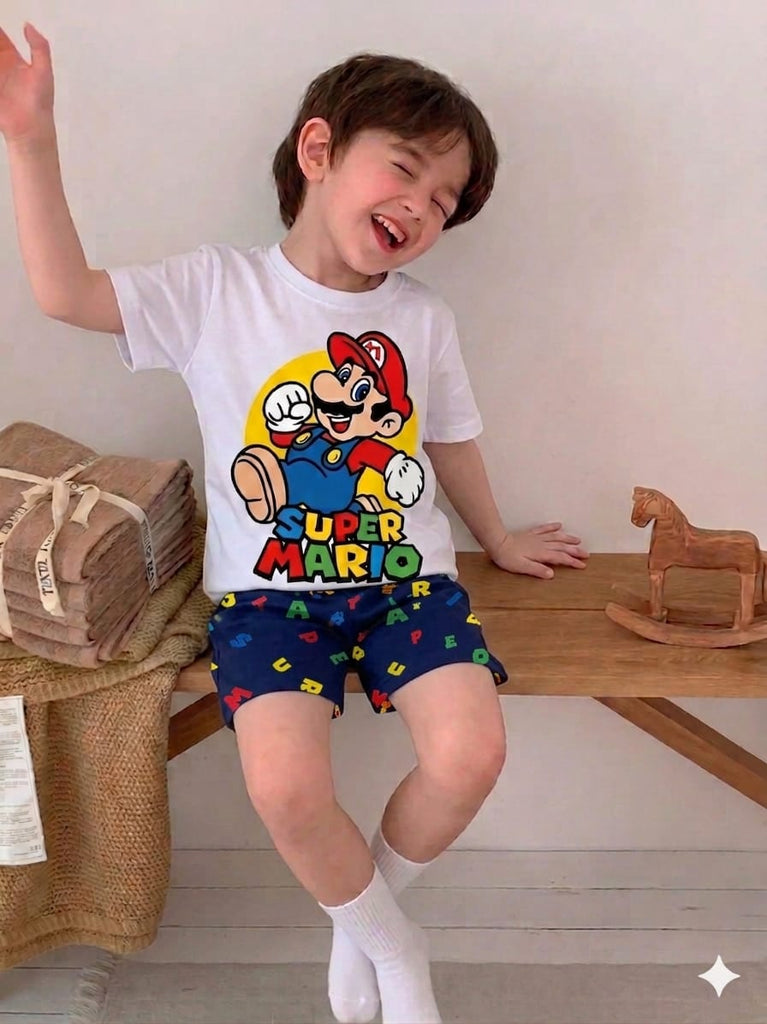 بيجاما بريمارك ابيض سوبرماريو