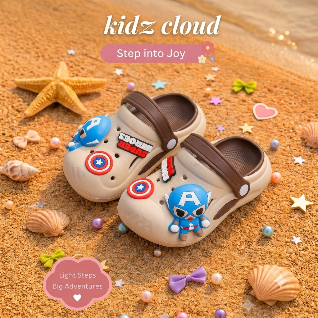 Crocs- beige- superhero
