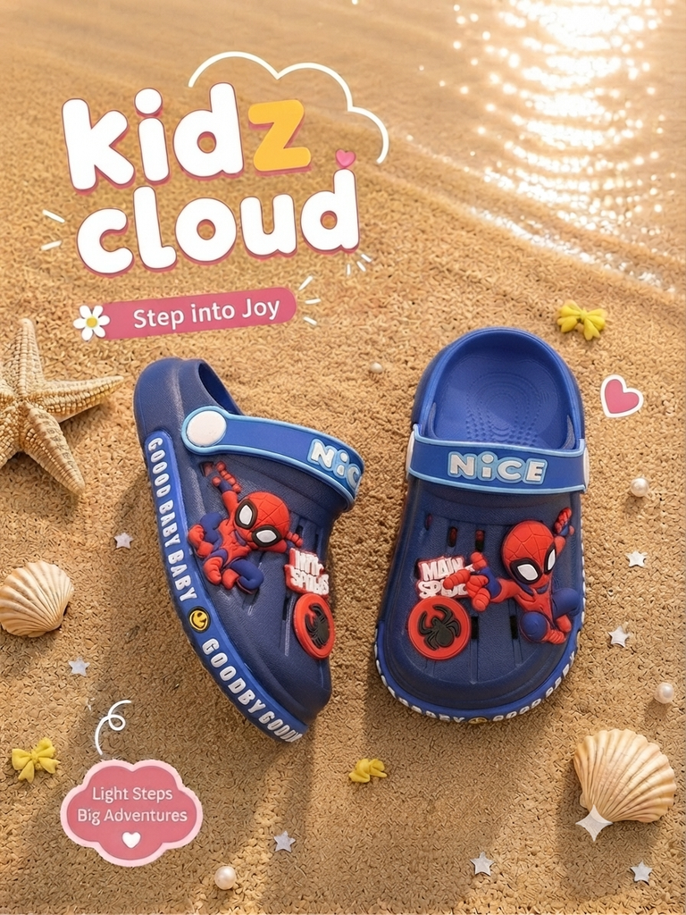 Crocs- royal blue- spiderman- nice