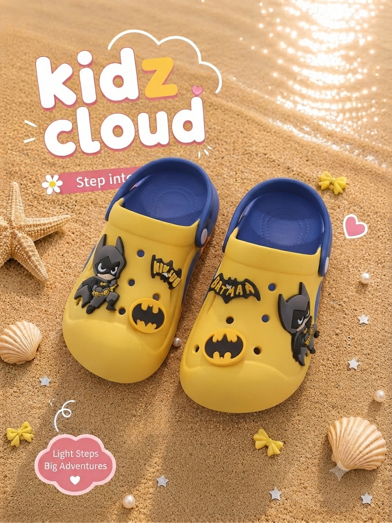 Crocs- yellow- colored- batman