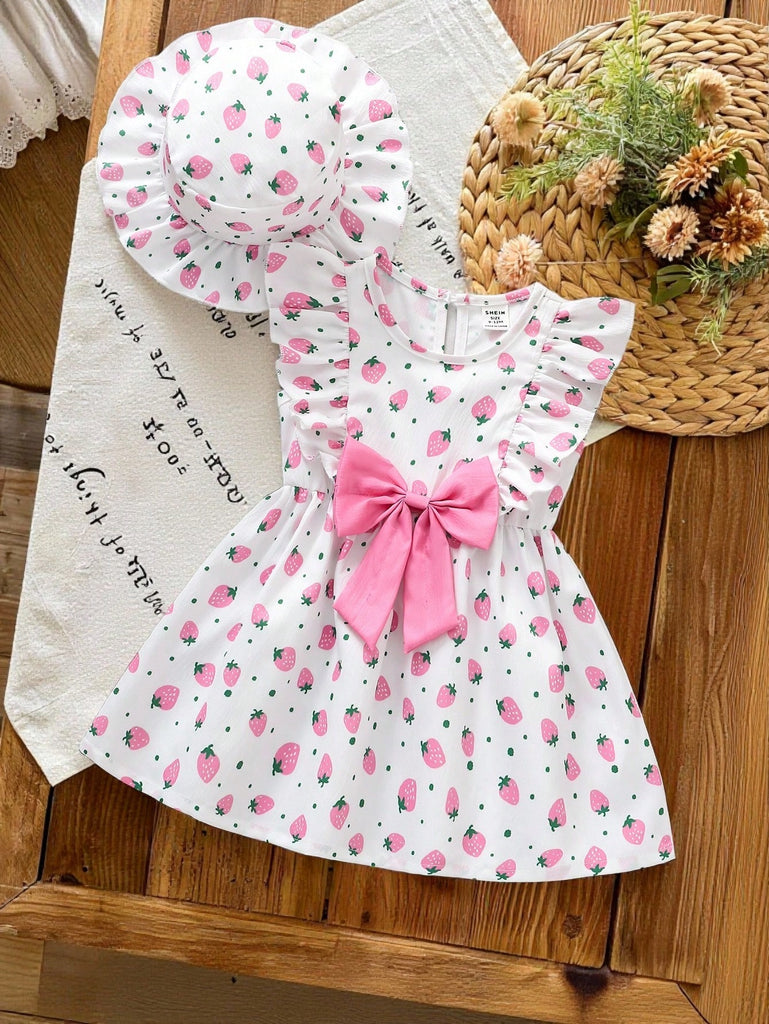 shein pink dress- strawberry