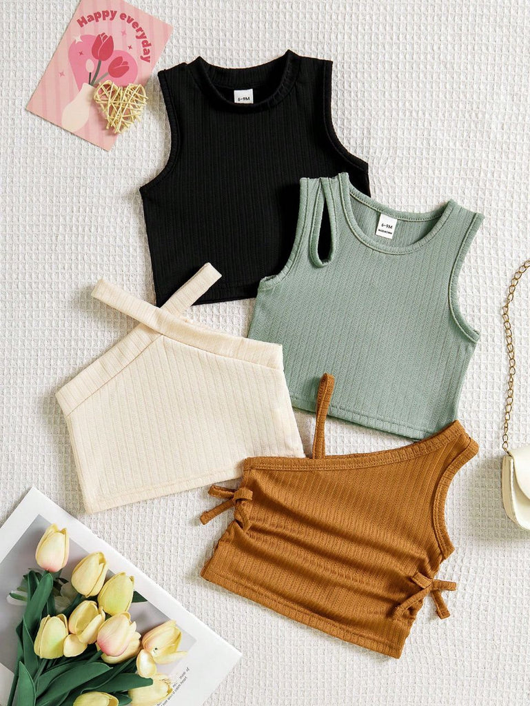 Shein 4-pack solid Nude Tops