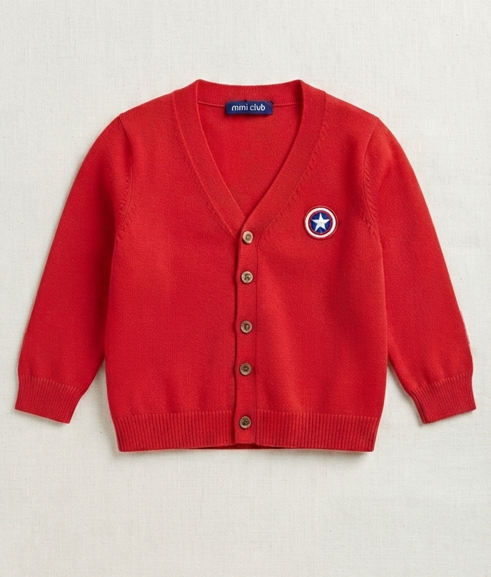 Red Button Sweater with star