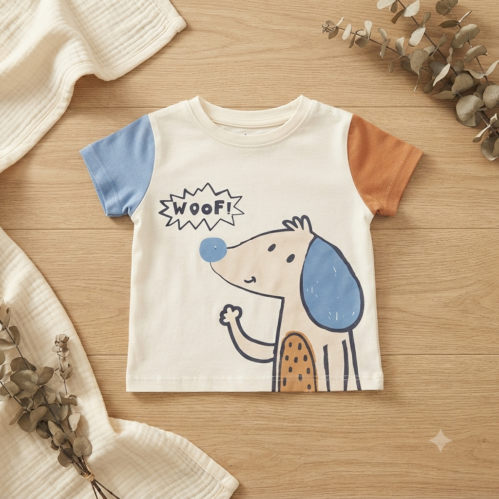 تيشيرت ابيض ماوس woof