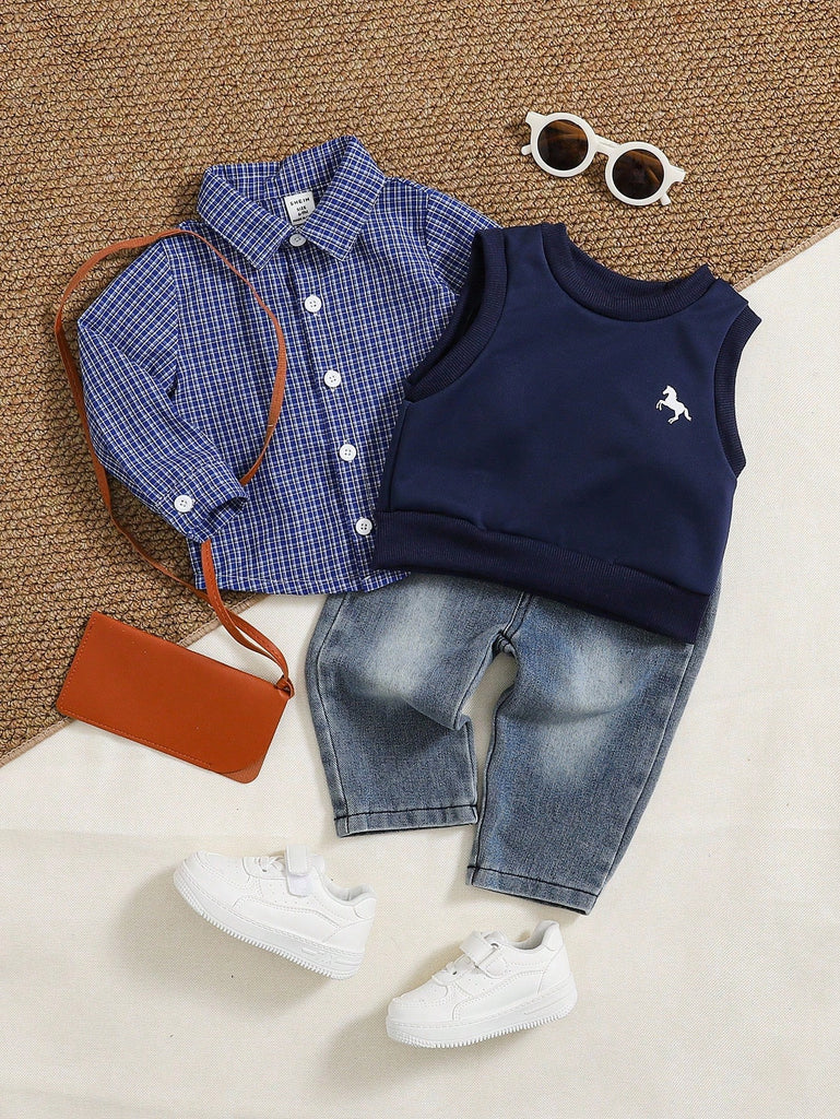 طقم شي ان 3ق كحلي كاروه ص بولو