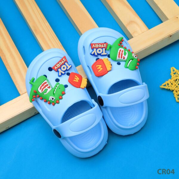 Crocs- baby blue- dino toy mac