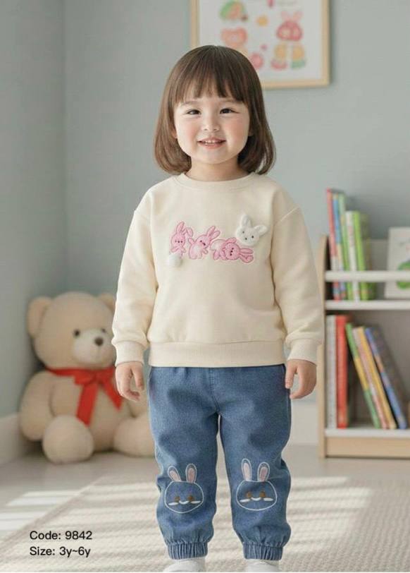 طقم بيبي اوفوايت 3ارانب