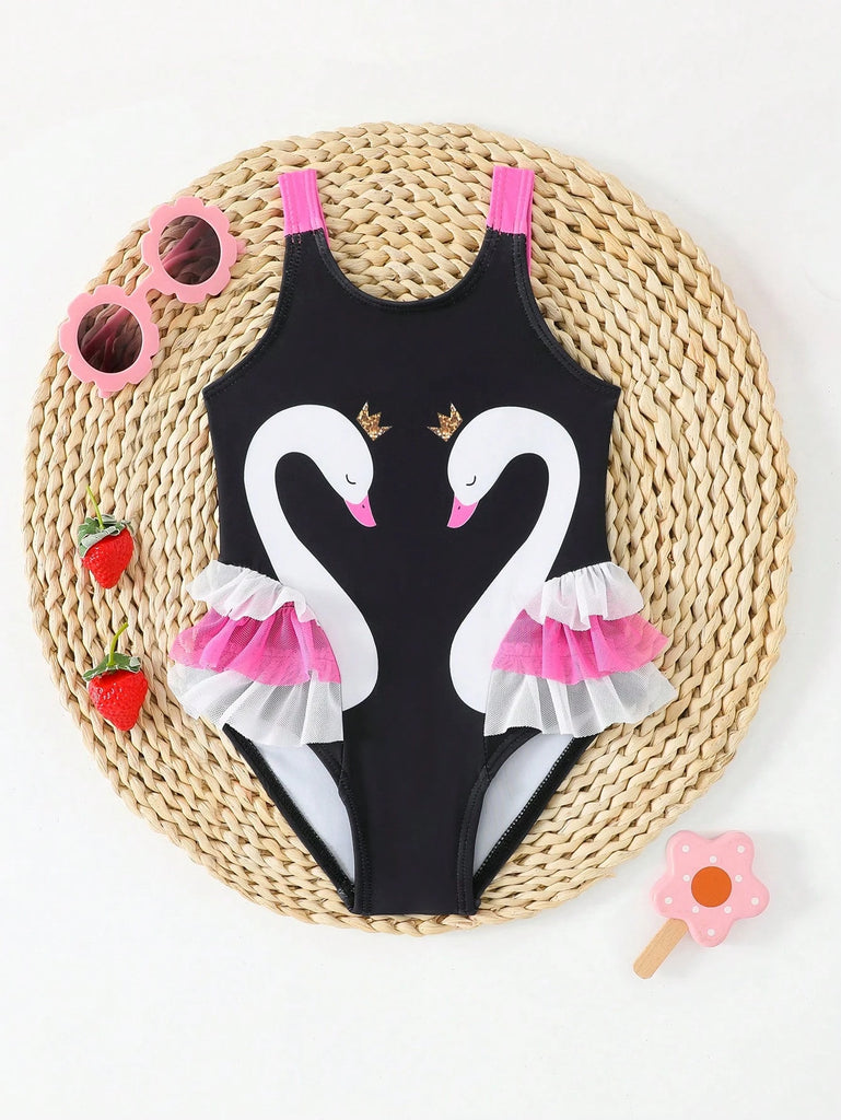 Shein black swimsuit- Flamingo