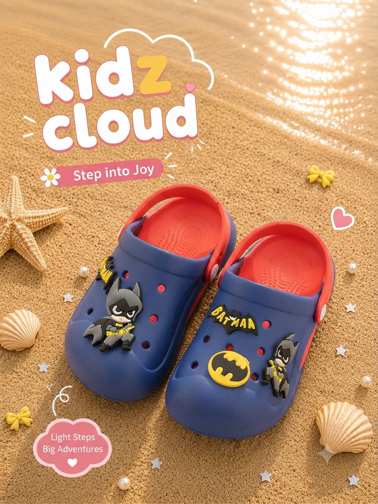 Crocs- royal blue- colored- batman