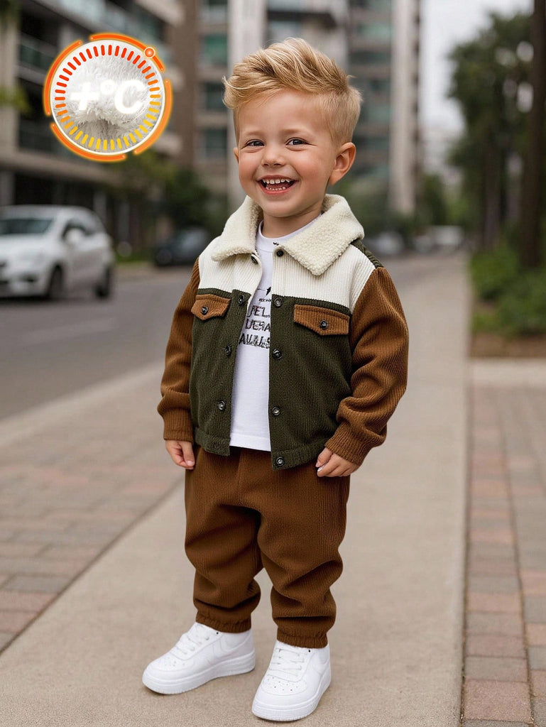 طقم شي ان بني مضلع*زيتي