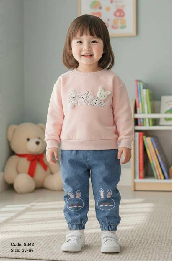 طقم بيبي بينك 3ارانب