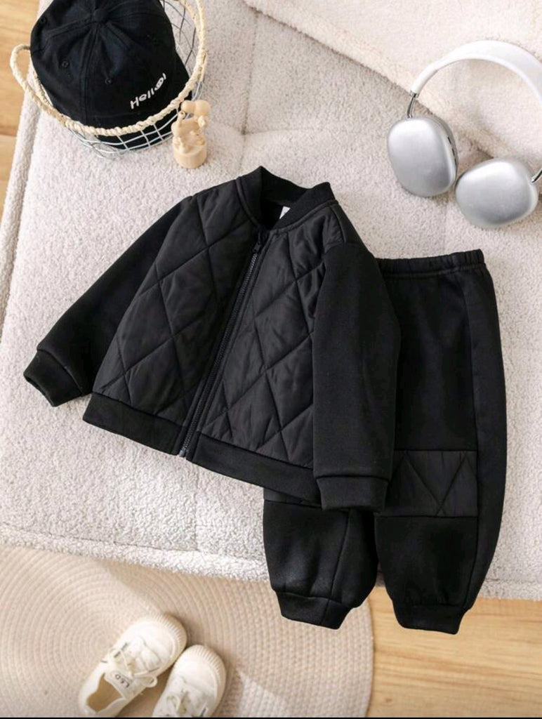 طقم شي ان 2ق اسود سوستة