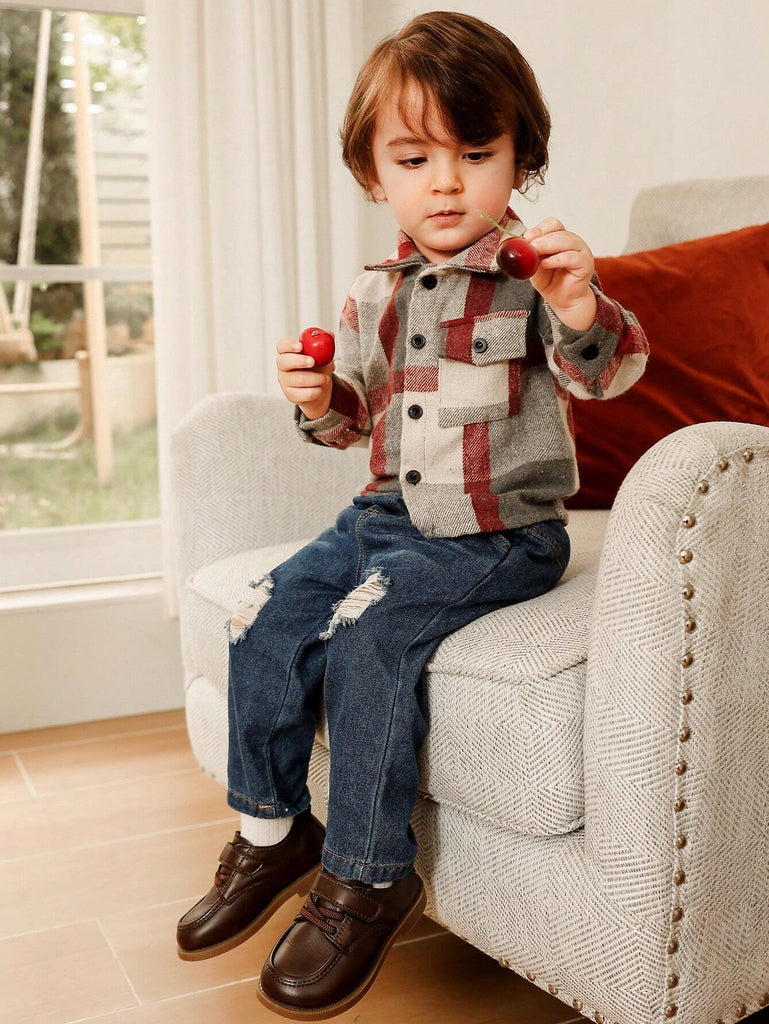 طقم 2ق قميص كاروه جيب كاتينج