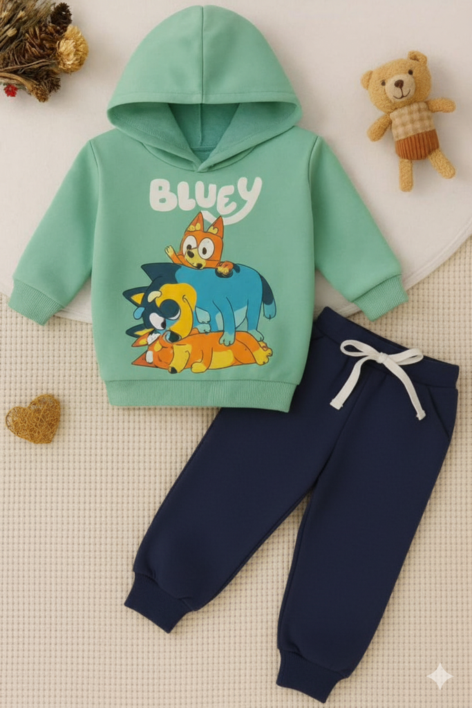 طقم كلاودي فيروزي*كحلي Bluey