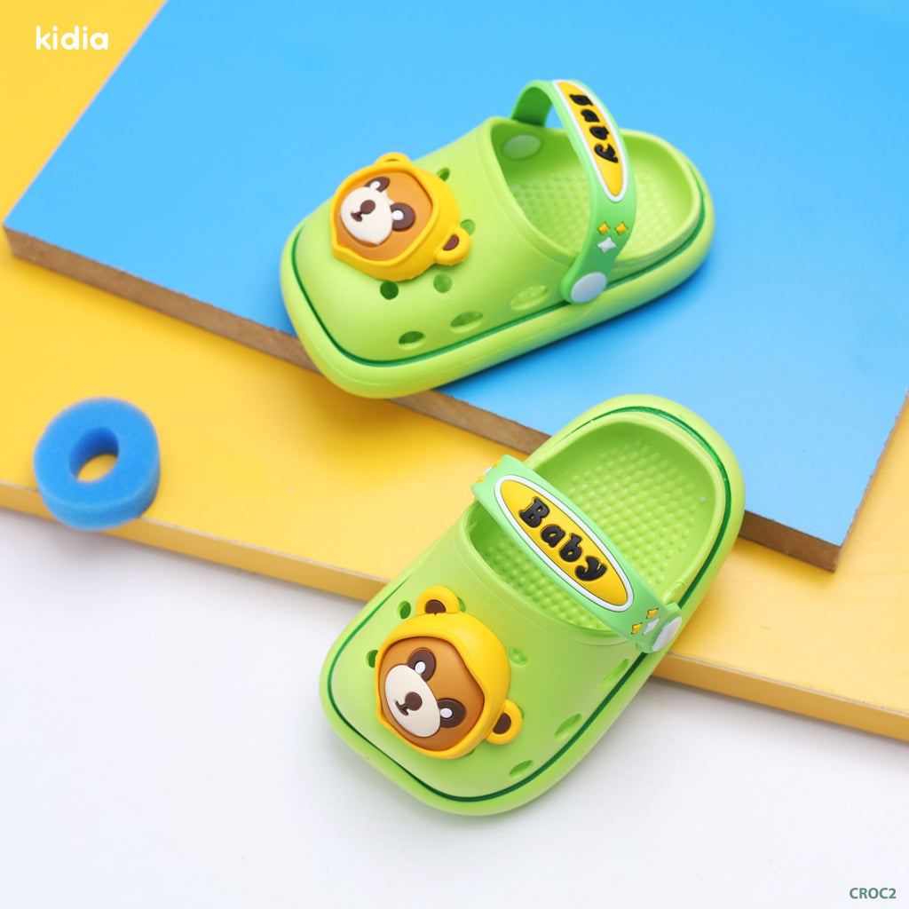 Crocs- lemon- bear face