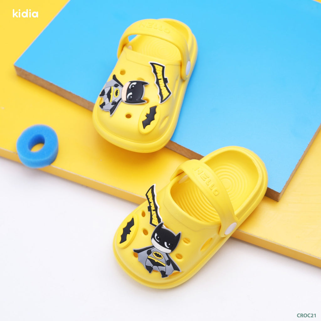 Crocs- yellow- plain- batman