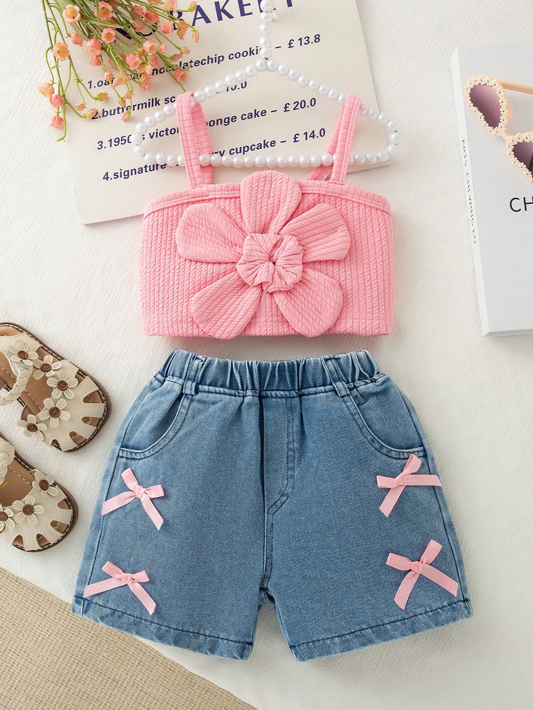 shein set- flowered rose top+ short