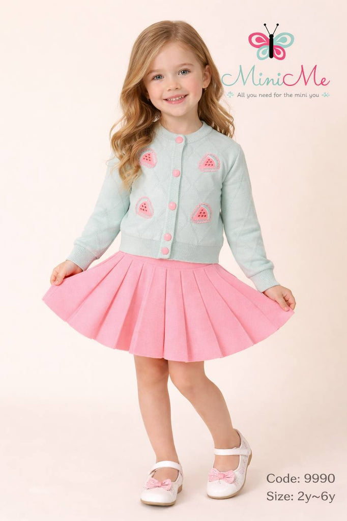 طقم ميني مي جيب لبني*بينك بطيخ