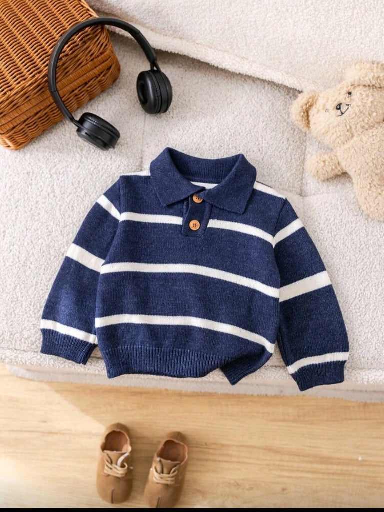 بلوفر شي ان كحلي مخطط