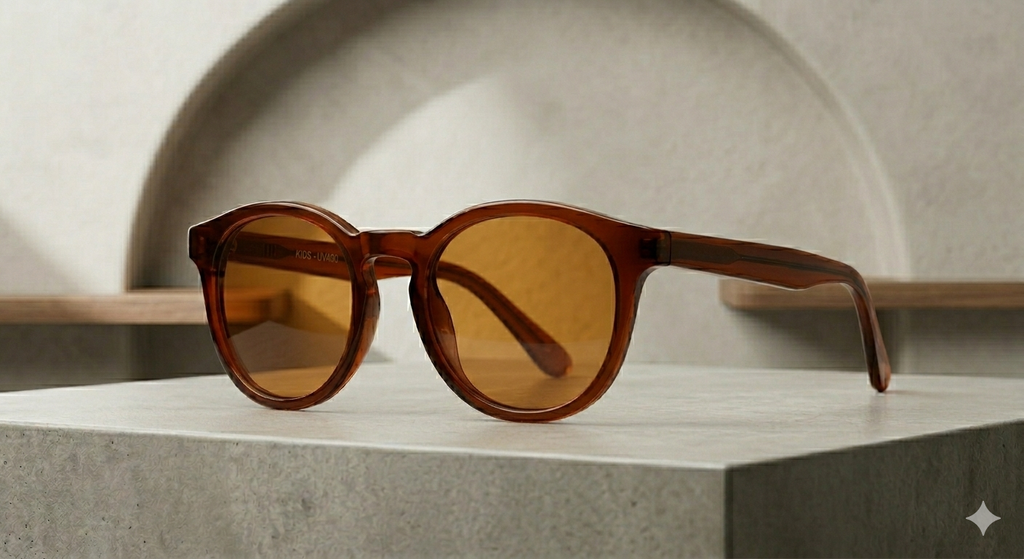 Shein girls' simple brown sunglasses