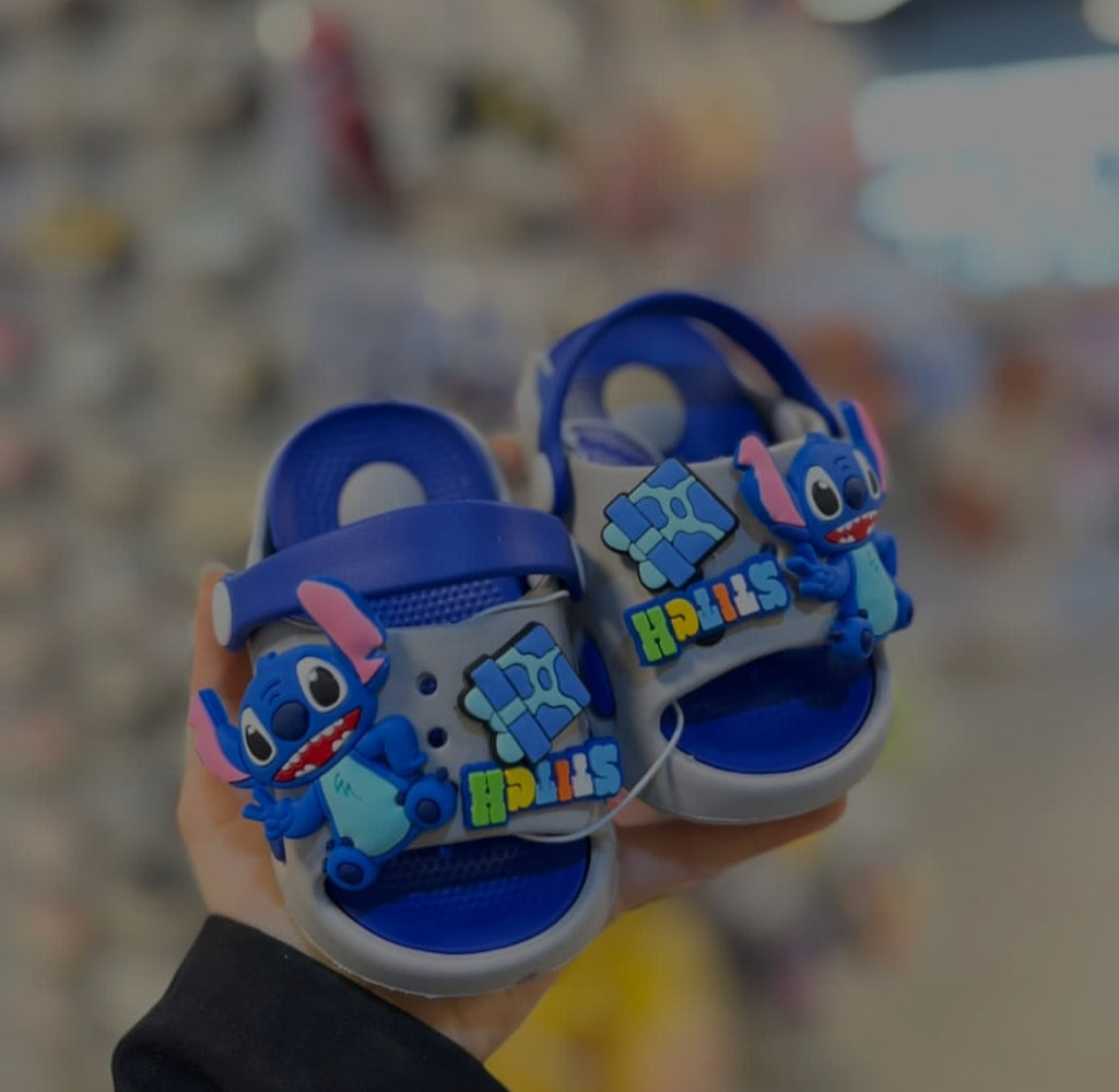 Foam Slides- blue- stitch gift