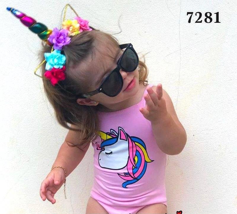 مايوه بناتي بينك يوني